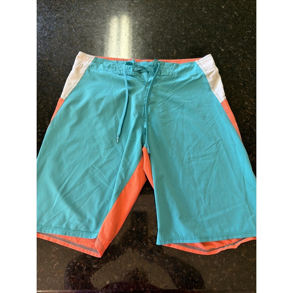 Oakley‎ Boardshorts Sz 31 Blue Orange Shorts Swim Trunks Board Shorts Y2K